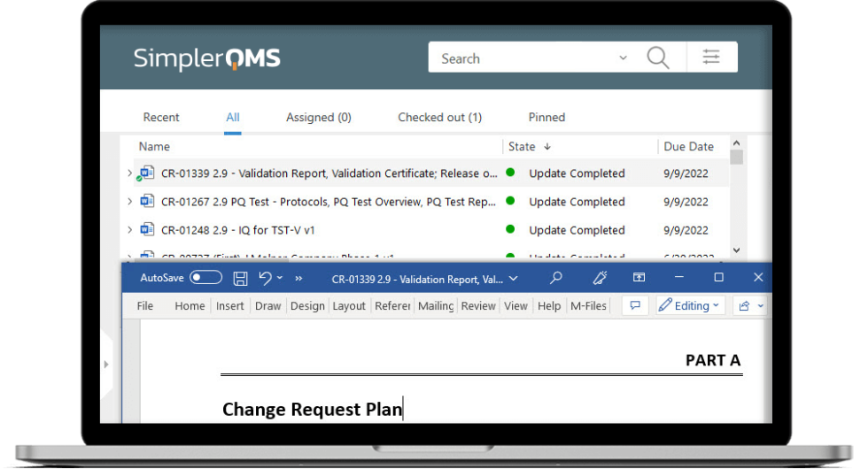 Engineering Change Management Software SimplerQMS
