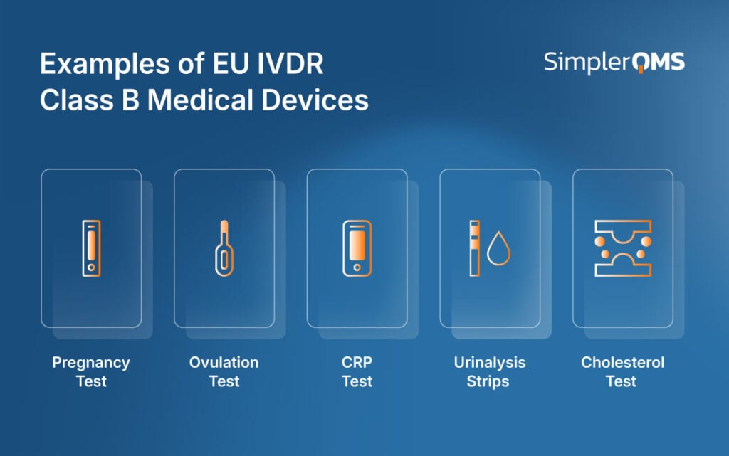 EU IVDR Class B Medical Device Examples
