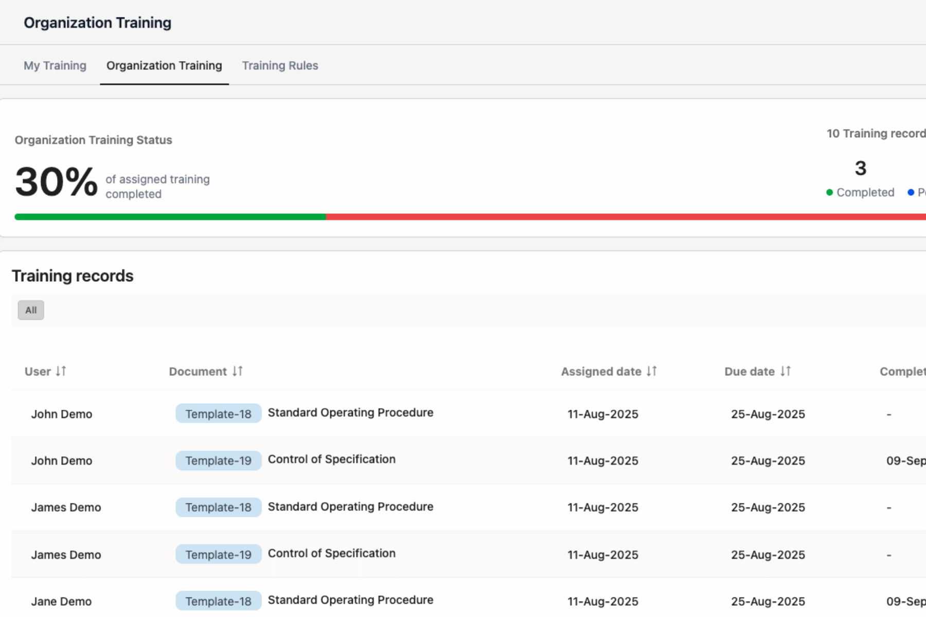 SimplerQMS Training Progress