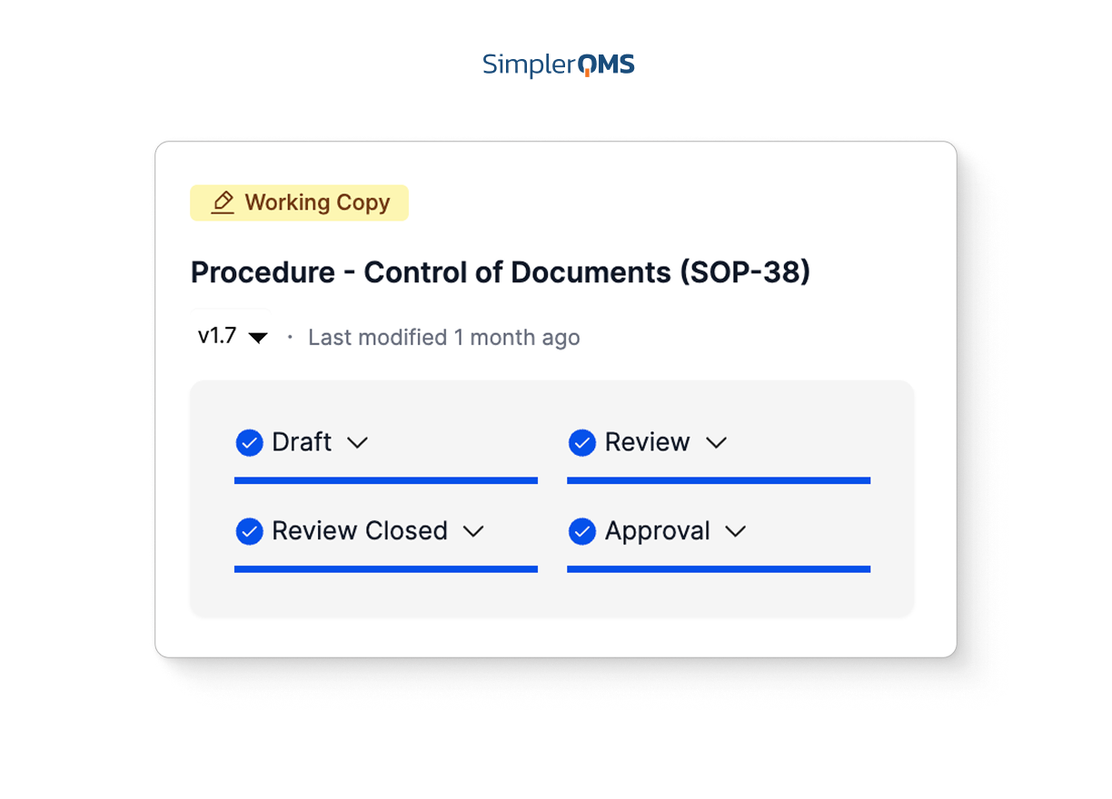 SimplerQMS Automated Workflows and Linked Records