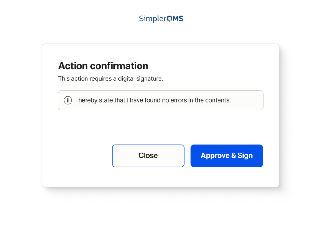 Life Science Document Control Software - SimplerQMS