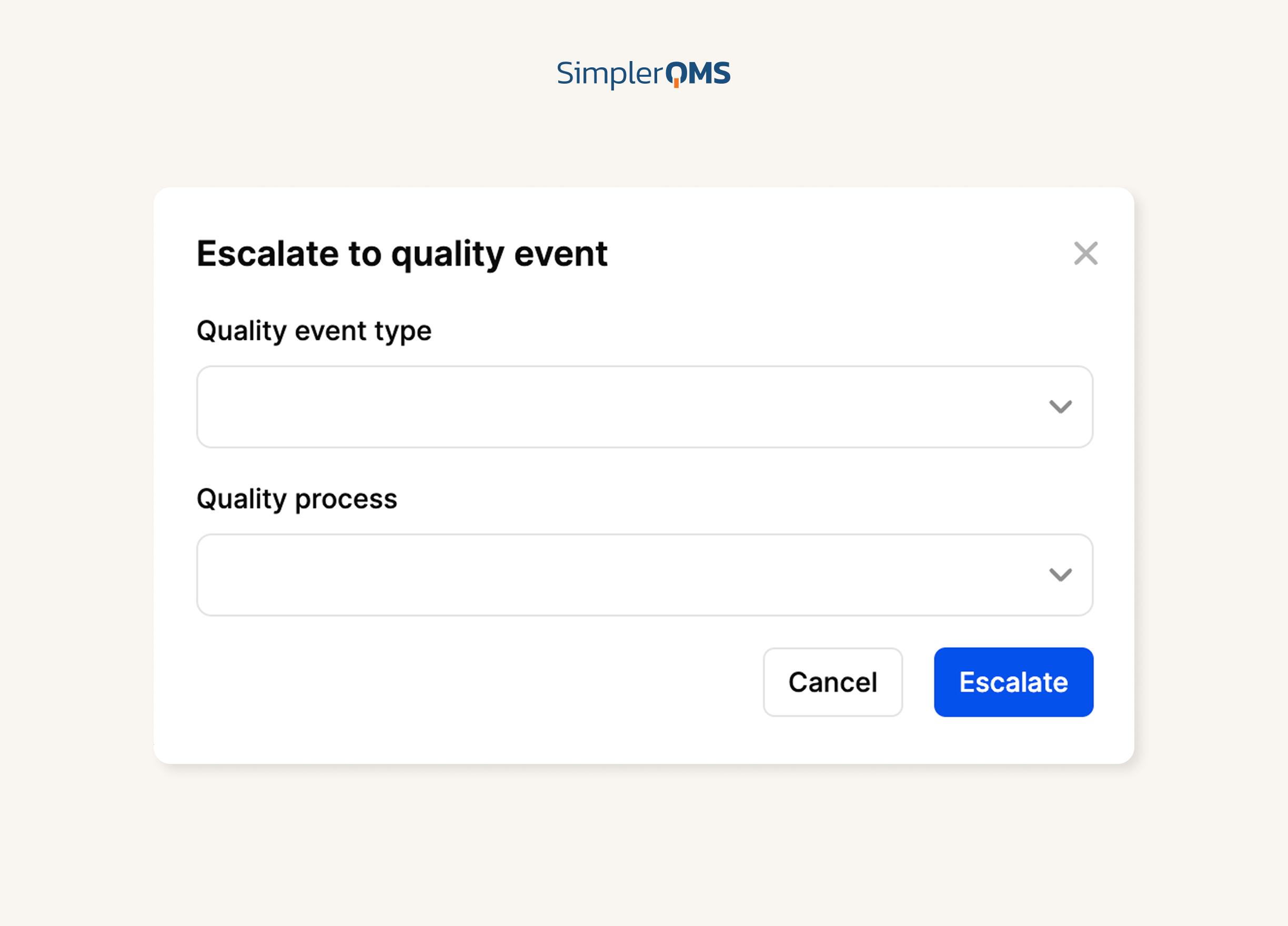 SimlerQMS - Observation Software - Escalation to Quality Events Escalation to Quality Events