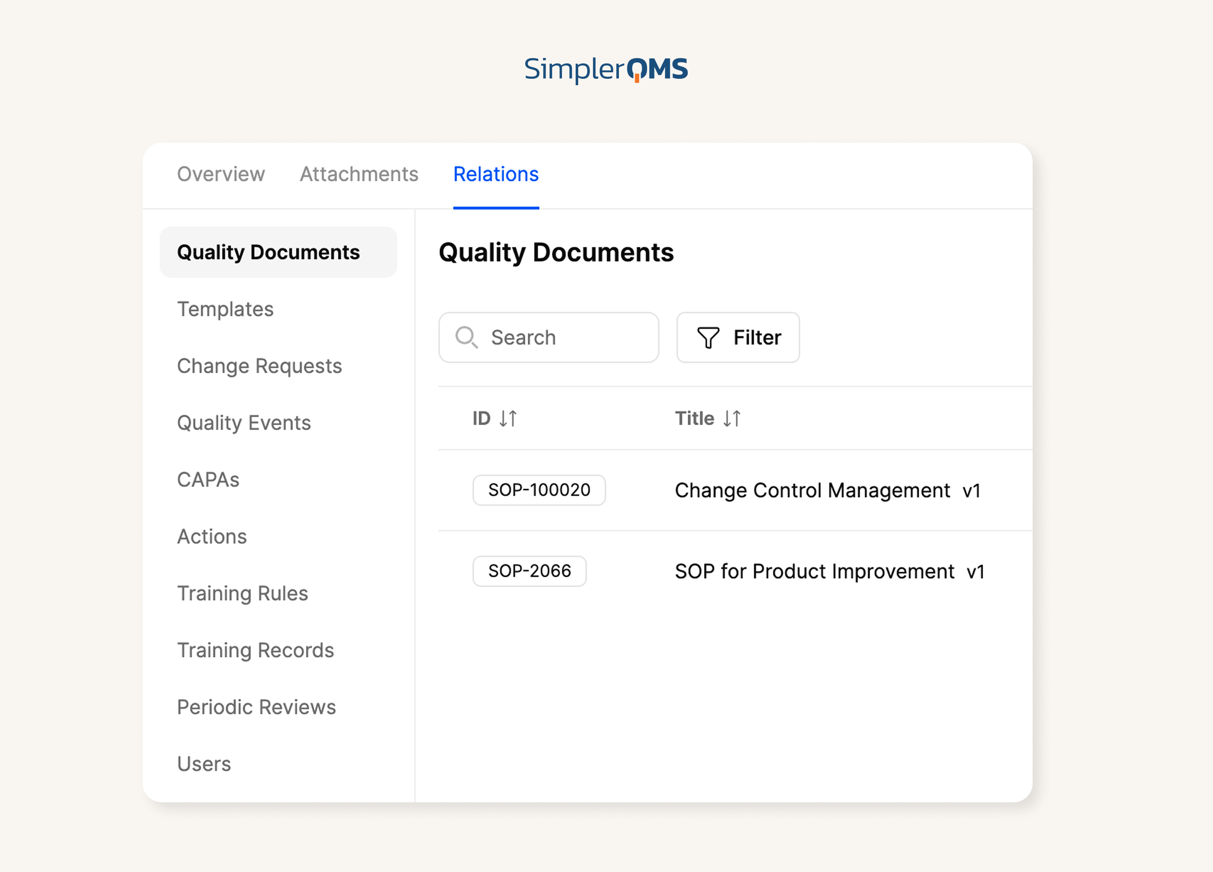 Connected Quality Records