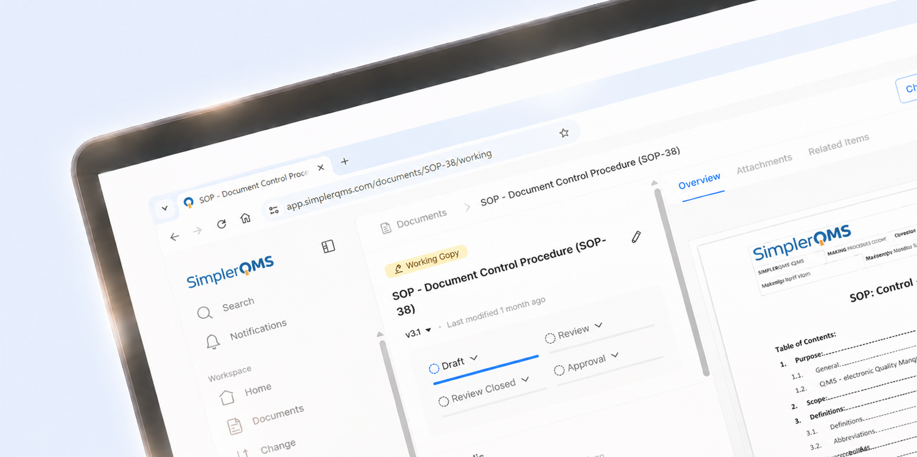 SimplerQMS Document Control